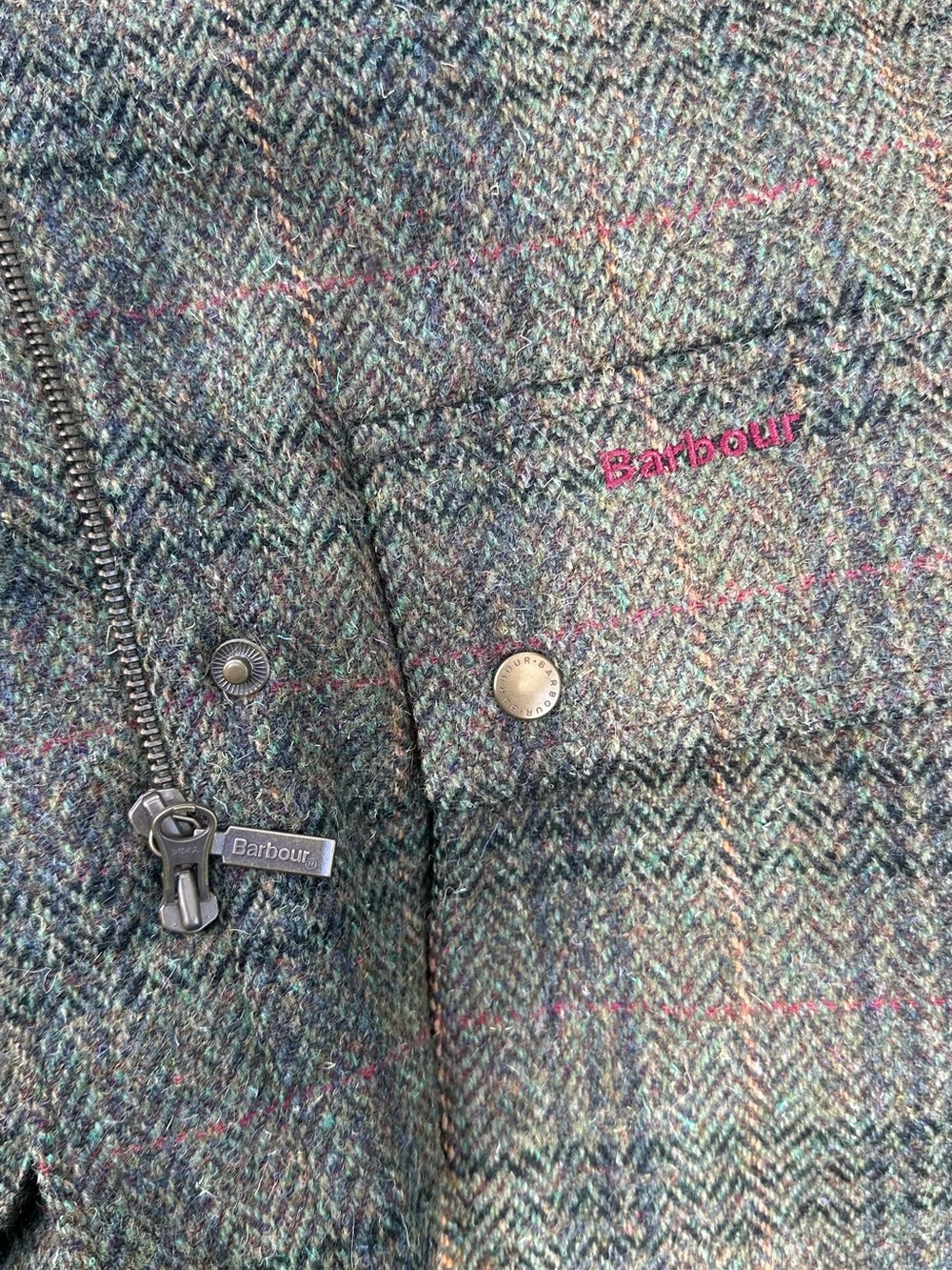 Women’s Plaid Barbour Wool Jacket Size 12 - Picture 6 of 7